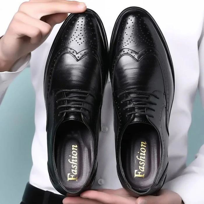Herr Oxford Brogue Skor med Perforering och Snörning