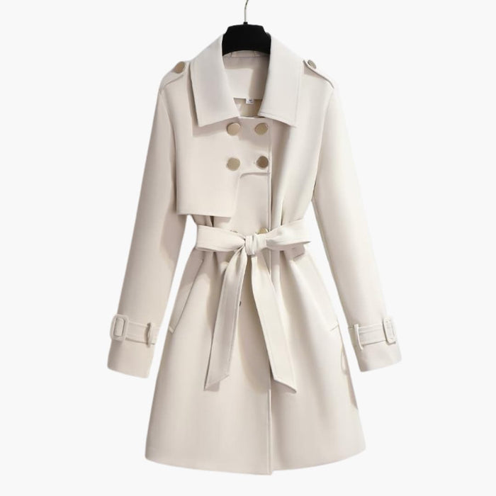 Kvinnors Trench Coat med Bälte och Breda Slag