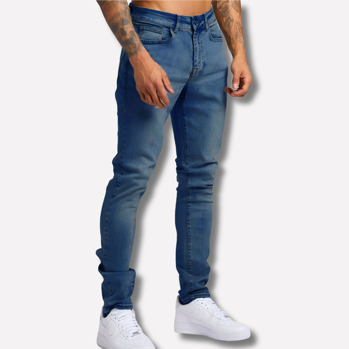 Herr Stretchjeans Smal Passform Dragsko i Midjan