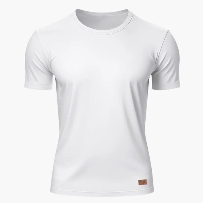 Herrars kortärmad T-shirt med rund hals för sport