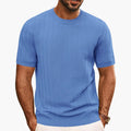 Mans Crew Neck T-shirt med Texturerad Yta