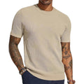 Herrars perforerade mesh T-shirt med rund hals och kort ärm