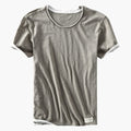 Herrar Enkel Rundhalsad T-shirt Kort Ärmar