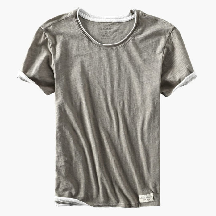 Herrar Enkel Rundhalsad T-shirt Kort Ärmar