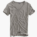 Herr T-shirt med rund halsringning och korta ärmar