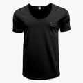 Herr T-shirt med bröstficka och korta ärmar