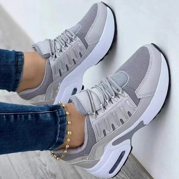 Dam Breddpassform Sneakers Snörning Låg Profil