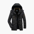 Herrparka med justerbar huva och fickor
