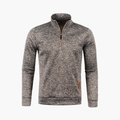 Herrpullover med halvdragkedja och långa ärmar