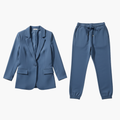 Kvinnors Lounge Set med Blazer och Dragsko Joggers