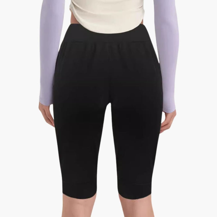 Kvinnors Capri-byxor med Elastisk Midja och Sidofickor