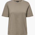 Kvinnors klassiska crew neck kortärmad T-shirt – Enkel vardagstop
