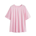 Kvinnors Crew Neck Dropped Shoulder Kortärmad T-Shirt