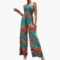 Kvinnors Elastiska Top Wide Leg Jumpsuit
