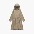 Kvinnors Hooded Trench Coat med Dragkedja