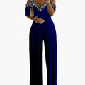 Kvinnors Off-Shoulder Byxdress med Definierad Midja