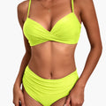 Damers Push-Up Bikini Set med Korskorsad Topp