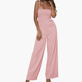 Kvinnors Slim Top Vid Ben Jumpsuit med Justerbara Remmar – En Del