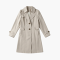Kvinnors Trench Coat med Justerbar Midja