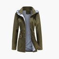 Kvinnors Trench Coat med Avtagbar Huva