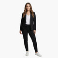 Kvinnors Tvådelade Blazer Set – Jacka med Notch Lapel och Ankel-långa Byxor