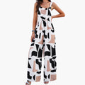 Kvinnors Vida Byxdress med Justerbara Remmar – Tryckt Enstyck