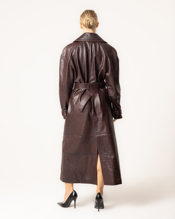 Dam Trenchcoat med Gördel och Dubbelknäppning
