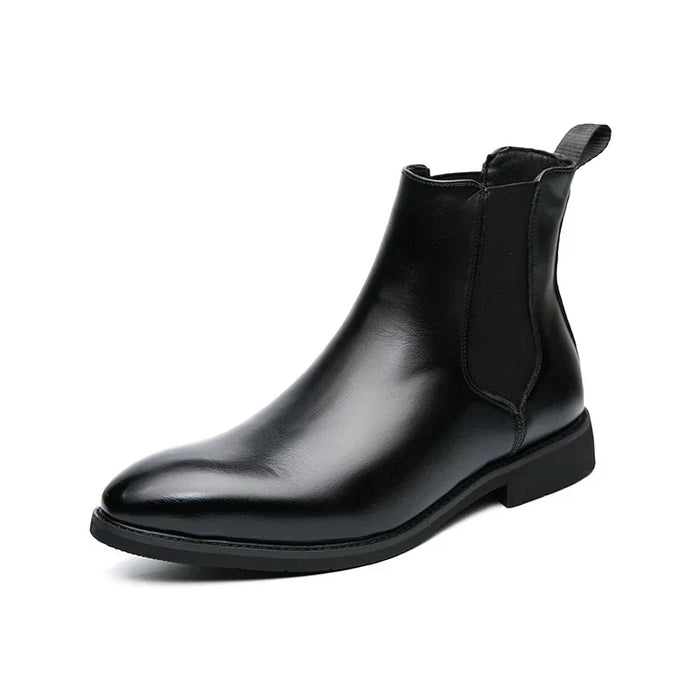 Herr Chelsea Boots i Brunt med Elastiska Sidopaneler
