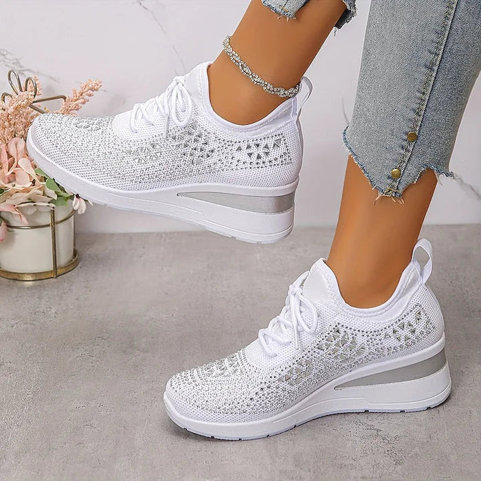 Dam Sneakers med Kilklack och Ortopediskt Stöd
